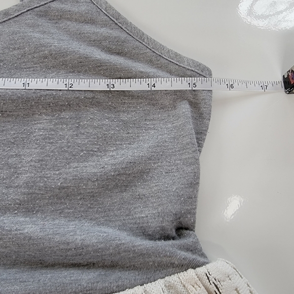 Xhilaration Spaghetti Strap Gray & Cream Lace Dress Size Medium EUC - Picture 5 of 10